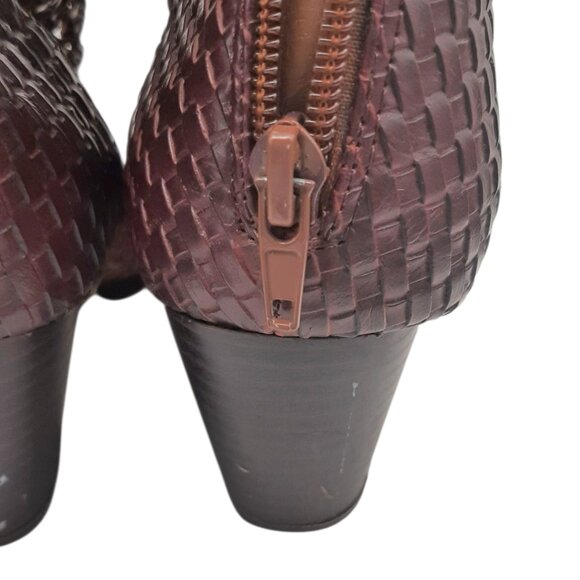 Coconuts By Matisse Caught Up Woven Leather Perforated Western Style Boots 7.5 - Picture 11 of 14